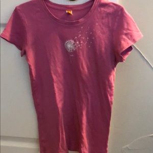 Pink Lucy t, wish with flower, size m